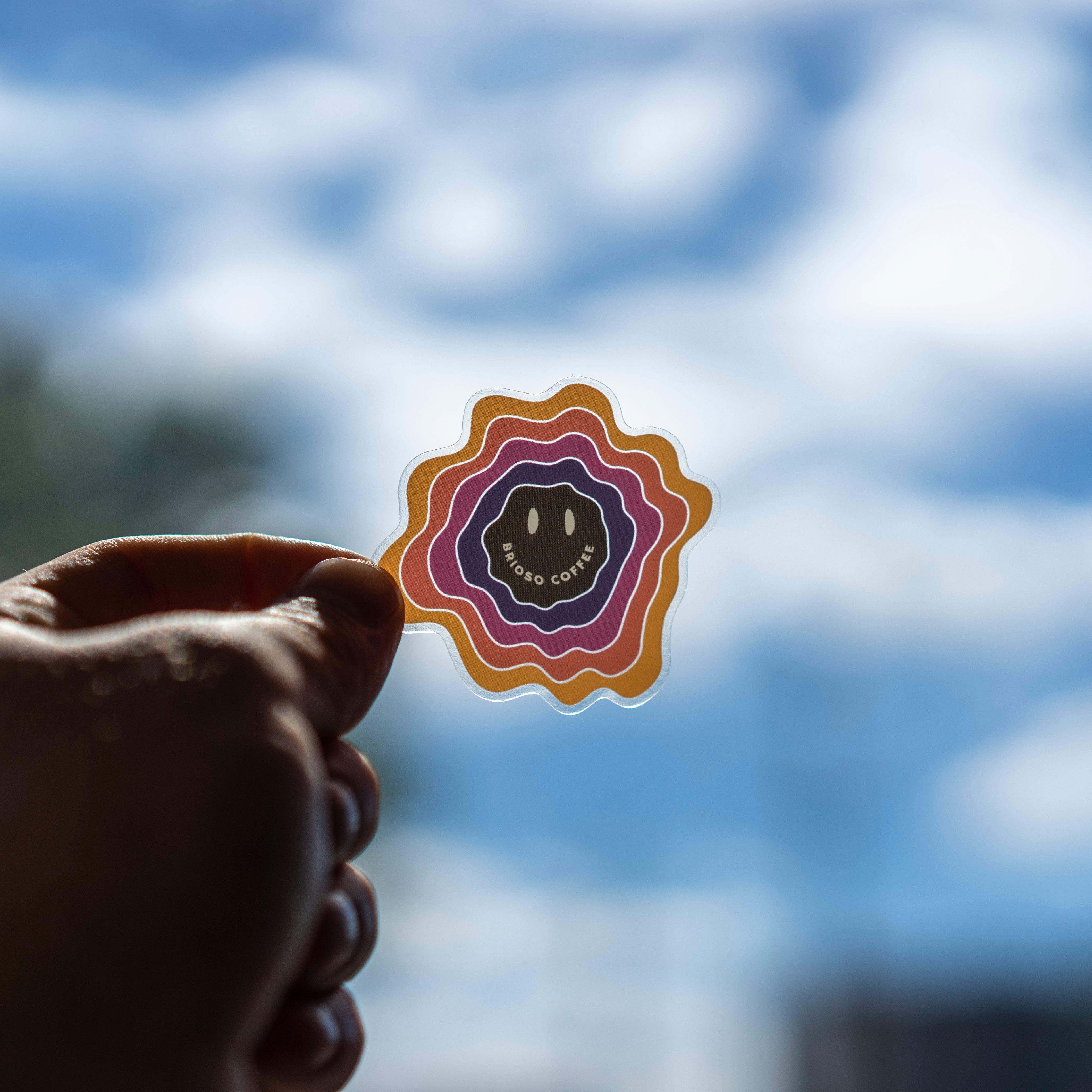 Wavy Gravy Smiley Transparent Sticker